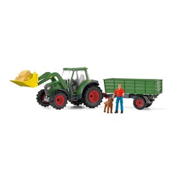 Schleich Farm World Tractor met aanhanger
