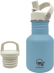 Smikkels - RVS Drinkfles Blauw - 350ml