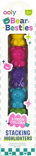 Ooly - Bear Besties: Stacking Highlighters - Single (1 Stick / Box)