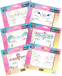 Nice - CDU 24 pcs Star Face Gems Tattoo