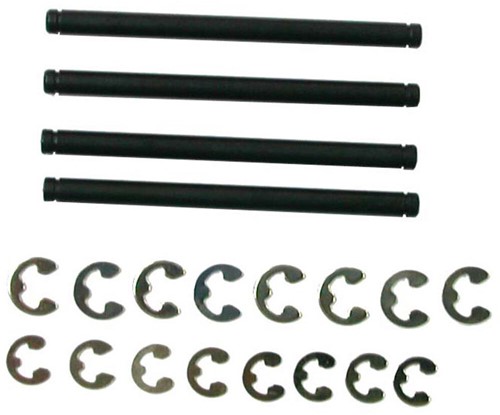 Jamara - Arm Shafts 3mm D-17 HN  3mmx44mm m. E-Clips 4pcs