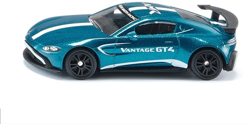 Siku Aston Martin Vantage GT4 speelgoedauto metaal/kunststof blauw metallic lak enorme achtervleugel sportieve velgen gedetailleerd ontwerp-2