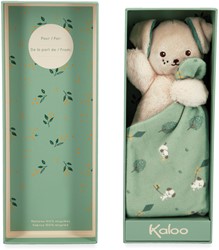 Kaloo Carre Douceur - Knuffeldoek Hond groen