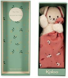 Kaloo Carre Douceur - Knuffeldoek Hond steenrood