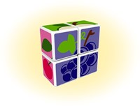 Geomag Magicube Printed Fruit + Cards 7 pcs-2