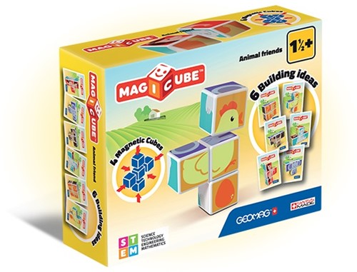 Geomag Magicube Printed Animal Friends +Cards 7 pcs