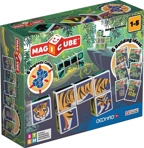 Geomag Magicube Printed Jungle + Cards 6 pcs