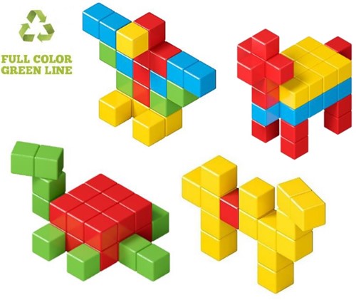 Geomag Education Magicube Full Color Recycled Bulk 128 pcs-2