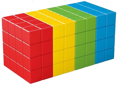 Geomag Education Magicube Full Color Recycled Bulk 128 pcs