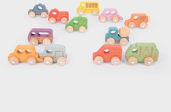 Tickit Set Met Regenboog Houten Voertuigen