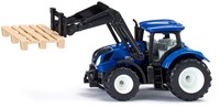 Siku New Holland Tractor met palletvork en pallet metaal/kunststof blauw speelgoedtractor voor kinderen beweegbare voorlader-2