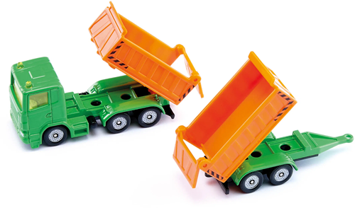 Siku Vrachtwagen met kiepbak en kipperaanhanger-2