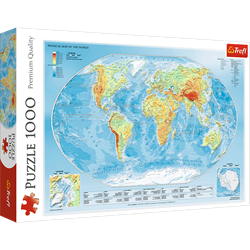 Trefl 1000 - Physical map of the world