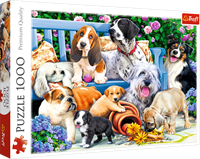 Trefl 1000 - Dogs in the garden