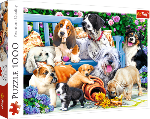 Trefl 1000 - Dogs in the garden
