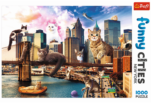 Trefl 1000FC - Cats in New York-3