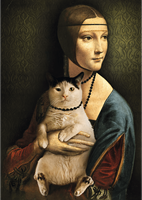 Trefl 1000 - Lady with a cat-2