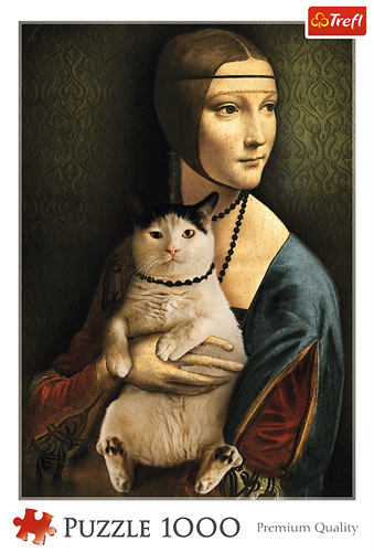 Trefl 1000 - Lady with a cat-3