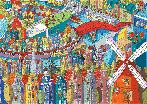 Trefl 1000UES - SNEAKY PEAKERS: Amsterdam, The Netherlands_F-3