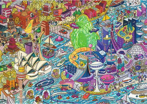 Trefl 1000 UFT EYE-SPY - Time Travel: Sydney, Australia_FSC Mix 70%-2