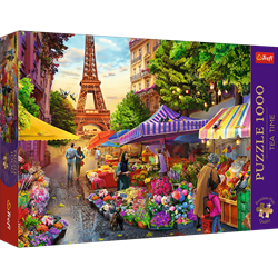 Trefl 1000 Premium Plus  - Tea Time: Flower Market, Paris_FSC Mix 70%