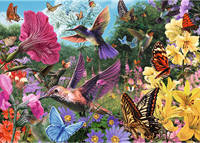 Trefl 1000 Premium Plus  - Tea Time: Hummingbird Garden_FSC Mix 70%-2