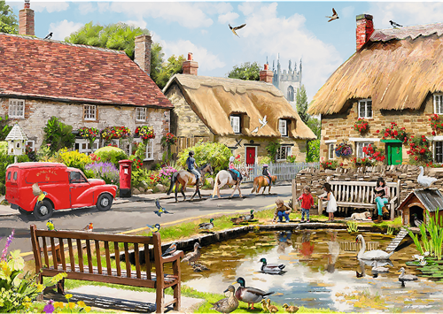 Trefl 1000 Premium Plus  - Tea Time: Summer Village_FSC Mix 70%-2