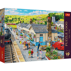 Trefl 1000 Premium Plus  - Tea Time: The Village Station_FSC Mix 70%