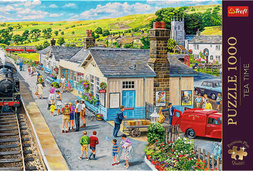 Trefl 1000 Premium Plus  - Tea Time: The Village Station_FSC Mix 70%-3
