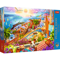 Trefl 1000 Premium Plus  - Tea Time: Visit Santorini_FSC Mix 70%
