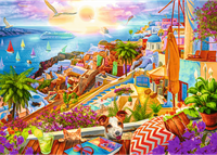 Trefl 1000 Premium Plus  - Tea Time: Visit Santorini_FSC Mix 70%-2