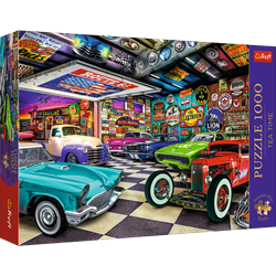 Trefl 1000 Premium Plus  - Tea Time: Car Collectors Garage_FSC Mix 70%