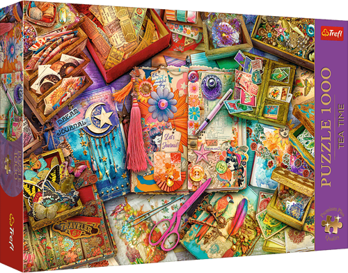 Trefl 1000 Premium Plus  - Tea Time: The Journaler's Desk_FSC Mix 70%