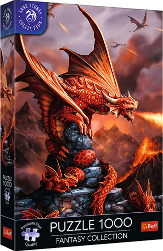 Trefl 1000 Premium Plus  - Fantasy Collection by Anne Stokes: Fire Dragon_FSC Mix 70%