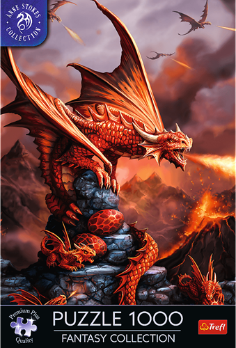 Trefl 1000 Premium Plus  - Fantasy Collection by Anne Stokes: Fire Dragon_FSC Mix 70%-3