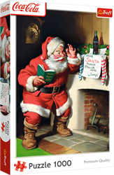 Trefl 1000 - Coca-Cola: Santa by the fireplace_FSC Mix 70%