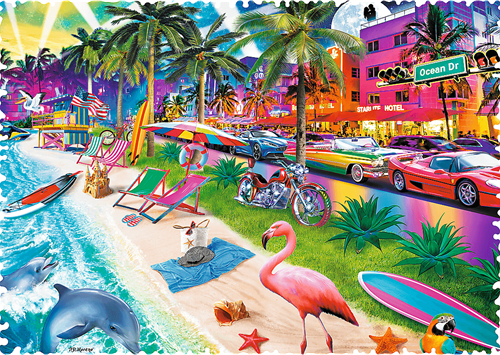 Trefl 600 Crazy Shapes - Miami Beach-2
