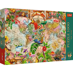 Trefl 1000 Premium Plus - Tea Time: Antique World Map_FSC Mix 70%