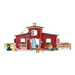 Schleich Farm World Red Barn With Animals And Accessories