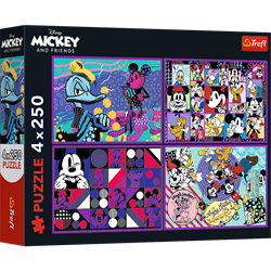 Trefl 4x250 - A series of Mickey Mouse adventures / Disney Mickey Mouse and Friends_FSC Mix 70%