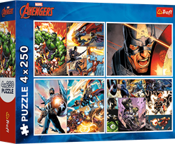 Trefl 4x250 - Heroic days / Disney Marvel The Avengers_FSC Mix 70%