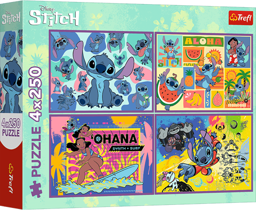 Trefl 4x250 - Amazing Stitch / Disney Lilo&Stitch_FSC Mix 70%