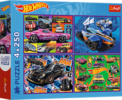 Trefl 4x250 - Racing cars / Mattel Hot Wheels_FSC Mix 70%