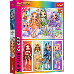 Trefl 2x200 - Rainbow dolls / MGA Rainbow high_FSC Mix 70%