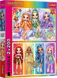Trefl 2x200 - Rainbow dolls / MGA Rainbow high_FSC Mix 70%