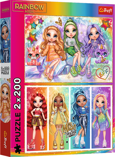 Trefl 2x200 - Rainbow dolls / MGA Rainbow high_FSC Mix 70%