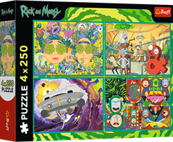 Trefl 4x250 - The twisted world of Rick and Morty / Warner Rick and Morty_FSC Mix 70%