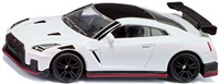 Siku Nissan GT-R Nismo speelgoedauto metaal/kunststof zwart/wit met rubberen banden en achtervleugel-2