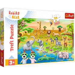 Trefl 24 Maxi - Babies with animals / KAZSTUDIO Babies and the Bear