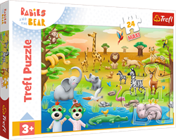 Trefl 24 Maxi - Babies with animals / KAZSTUDIO Babies and the Bear